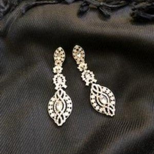 Formal/Wedding Large Medallion Drop Earrings